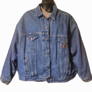 Carhartt Flannel Lined Trucker Denim Jean Work Jacket 4XL Streetwear Vintage Y2k